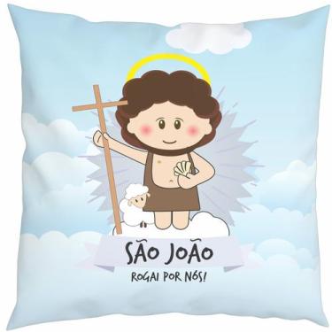 Imagem de Almofada Com Enchimento Oração Santinhos São João - Core Decore
