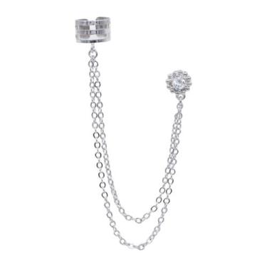 Imagem de Brinco Zircônia tipo Ear Cuff BC3050 - Akasaki, Prateado