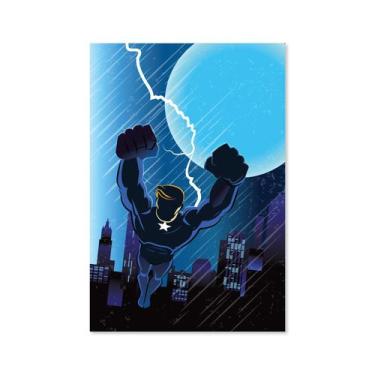 Imagem de Placa Decorativa Super Heróis Geek Azul Raio MDF 20x30cm - Quartinhos