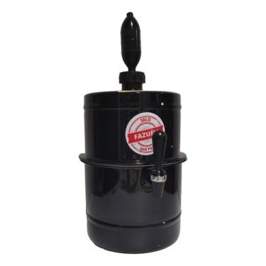 Imagem de Chopeira Barril Capacidade 7 Garrafas Exclusiva Preta - BEER CHOPP