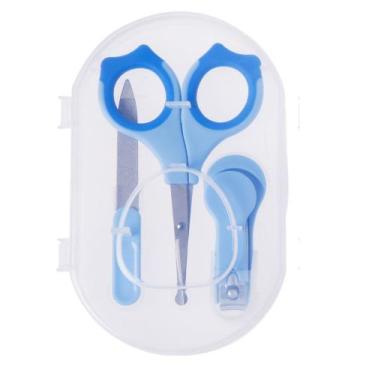 Imagem de Kit Manicure Baby Com Estojo Tesoura Cortador De Unha E Lixa - MARCO B