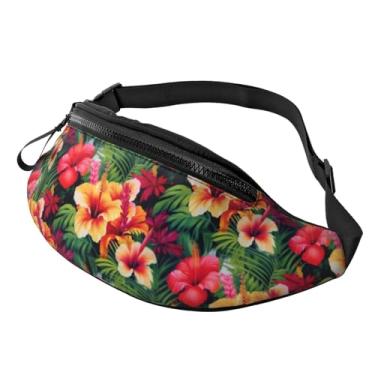 Imagem de Pochete bolsa de cintura ajustável para homens, mulheres, viagens, caminhadas, ciclismo, corrida, Tropical