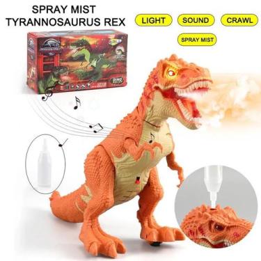 Imagem de Brinquedo Dinossauro Rex Solta Fumaça Com Luz E Som (laranja) - FUN GA
