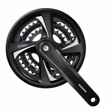Imagem de Pedivela Shimano Tourney FC-TX801 48-38-28d 175mm preto com protetor d