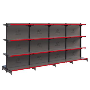 Imagem de Gôndola Centro 1 Inicial 3 Continuações 1,37 m 40KG FIT Expositor de Supermercado Amapá