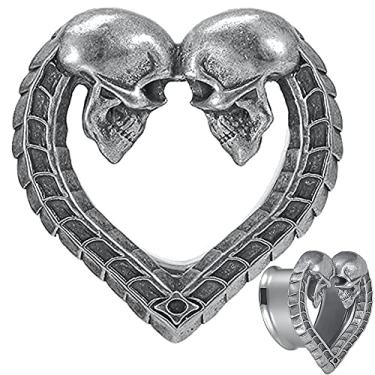 Imagem de MoDTanOiz - Flesh tunnels Piercing expansor de alargador de orelha em túnel de aço Flesh Tunnel tamanho disponível 0g (8 mm) a 1" (25 mm) (1 par), 9/16 = 14mm, Madeira Silicone Pedra, Zircônia cúbica