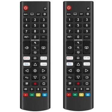 Imagem de 【Pacote com 2】 AKB76040302 Controle remoto compatível com LG UHD OLED QNED NanoCell 4K 8K Smart TV 24LQ51OS 32LM627BPUA 27LQ600S 27LQ615S 27LQ625S 24LQ520S 24LQ510S 27LQ625S LQ625 SPU 43LM5770PUA