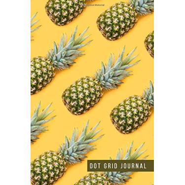 Imagem de Dot Grid Journal: Pineapple Patter on Yellow Cover/Small 6x9 Size/Design Book/Planner/Dotted Notebook/Great Gift for Drawing, Journaling, Artsy Friend, Crafters, and Crafty People