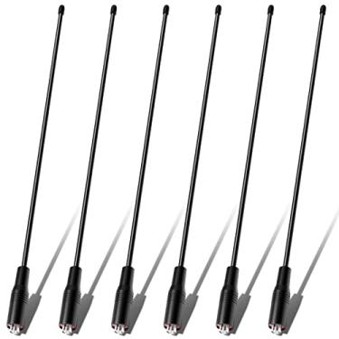 Imagem de SAMCOM Antenas longas chicote de 15,1 polegadas para rádio bidirecional, banda dupla de 20 watts VHF(136-174)/UHF (400-470MHz) SMA - Antena de rosca fêmea para Walkie Talkie de rádio bidirecional