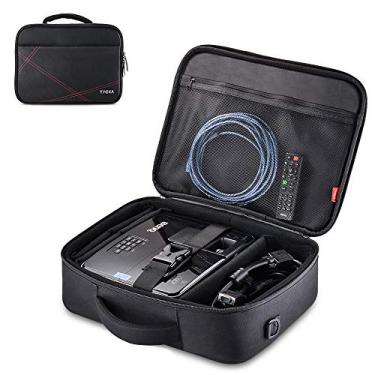 Imagem de Capa de projetor, bolsa de viagem projetora Dimensão interna 37 cm x 27 cm x 9 cm com alça de ombro ajustável e divisórias de compartimento para Acer, Epson, Benq, LG, Sony (Grande)