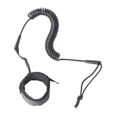 Imagem de YIJU Prancha de surfe Leash Paddle Leash Portátil Perna Pé Corda Alça Suprimentos para Longboards Surf Iniciantes Inflável Paddleboard, Preto