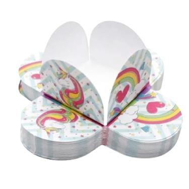 Imagem de Kit 50 Forminha 4 Petalas P/Doces Unicórnio Decoração