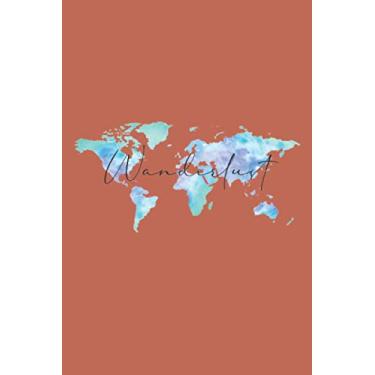 Imagem de Reisetagebuch, Travelbook A5, orange: 120 Seiten, 6x9 Inc., Tagebuch, Reise, Travel, Welt, Weltkarte, Wanderlust, Weltenbummler, Abenteuer, ... Ideenbuch, Schreibheft, Traveltagebch