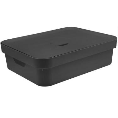 Imagem de Caixa Ou Tamanho Grande 16 Litros Cube 13x35x45cm - Preto, Preto, G