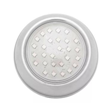 Imagem de Refletor Hiper Led 15W Inox Azul Frente Baixa Brustec