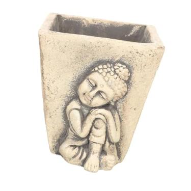 Imagem de Generic Vaso de planta de Buda Plantador de flores Mini vaso de flores exclusivo de cimento para peitoril da janela Casa Interior Desktop Escritório, Style a