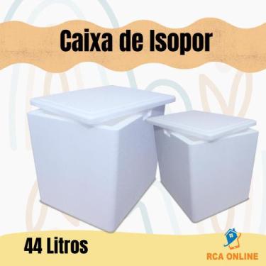 Imagem de 1 Caixa Isopor Eps Para Gelo Latas Doces Salgados Delivery 44 Litros -