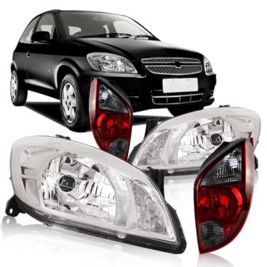 Imagem de Kit Par Farol Celta Cromado + Par Lanterna Fumê 2007 À 2015