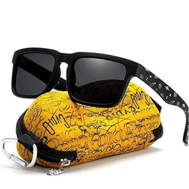 Imagem de Óculos de Sol Masculino Kdeam Estilo Surf Quadrado Hastes Estampadas P