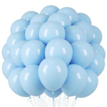 Imagem de Balões de Festa Voircoloria Azul Claro - 66 Balões de 12 Polegadas