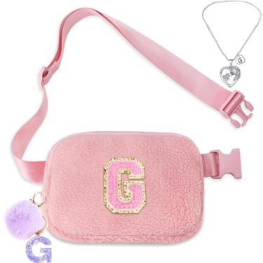 Imagem de Bolsa de cinto para meninas – Bolsa transversal com inicial para presentes de aniversário para 15, 6, 7, 8, 9, 10, 11, 12, 13 anos, pequena, essencial para viagens, rosa, G