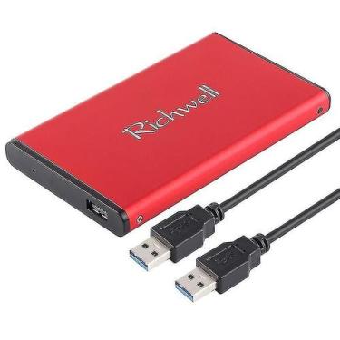 Imagem de HD Externo Richwell 1TB - 2.5 Polegadas, USB 3.0, SATA, Vermelho
