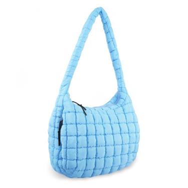 Imagem de Sacola Acolchoada UIXIZQ para Mulheres - Nylon Azul