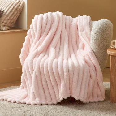 Imagem de Cobertor de Flanela Rosa Bedsure - 130 x 150 cm