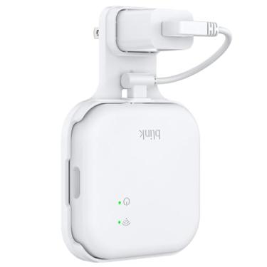 Imagem de HomeMount Suporte de parede de tomada para módulo Blink Sync XR com cabo curto, economiza espaço e suporte de parede fácil de mover para câmera de segurança residencial Blink externa, interna, sem