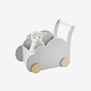 Imagem de Organizador Infantil Carrinho Julieta Cinza 100% MDF - WoodCore