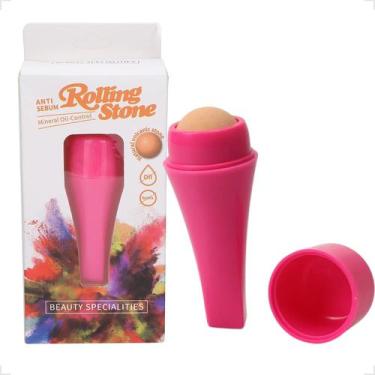 Imagem de Rolo Facial De Pedra Vulcânica Removedor Redutor E Adsorção De Oleosid