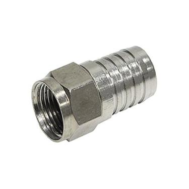 Imagem de Kit 4 Conector Fêmea De Crimpar Rg6 Para Cabo Coaxial - TBLACK