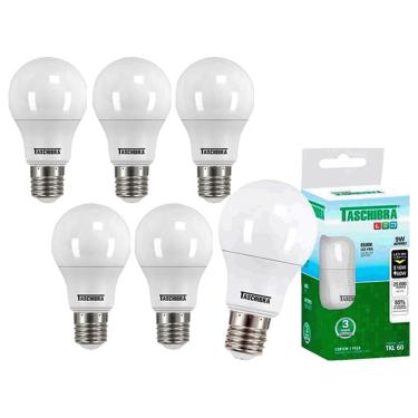 Imagem de Kit 6 Lâmpada Led 9w Bulbo 6500k Branco Frio 110/220V