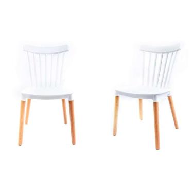 Imagem de Conjunto com 2 Cadeiras Windsor Branco