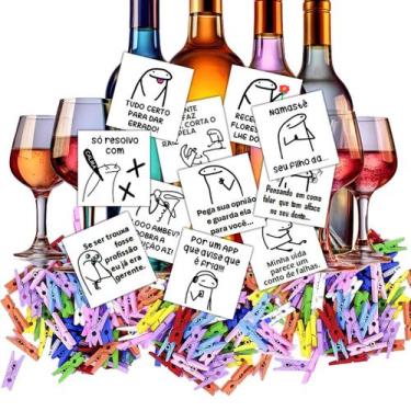 Imagem de 100 Tag Drinks Flork Frases Divertidas Com Pregador - Nicolados, Prega