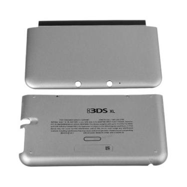 Imagem de Capa Frontal para 3DS XL/LL - 7 Cores (Preto e Rosa), Prata