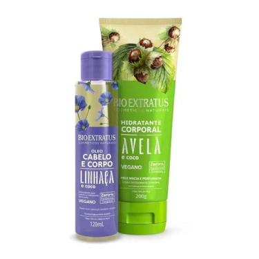 Imagem de Kit Hidratante Corporal Avelã e Coco 200g + Óleo Cabelo e Corpo 120ml 