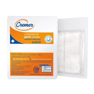 Imagem de Compressa Cremer 11 Fios 7,5 x 7,5cm 5 Unidades