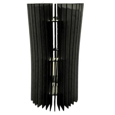 Imagem de Abajur Monalisa De Mesa Preto Tamanho Kit Com 2 40x20cm E 20x20cm