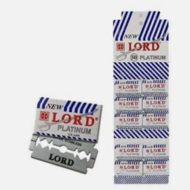 Imagem de Kit com 500 Lâminas de Barbear Lord Platinum  10 Cartelas com 50 Lâmin