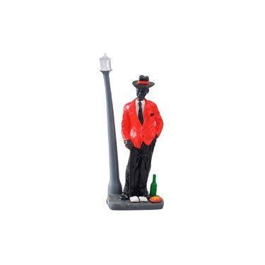 Imagem de Imagem Ze Pilintra C/ Poste Verm e Preto Escultura Resina Estatua 18 C