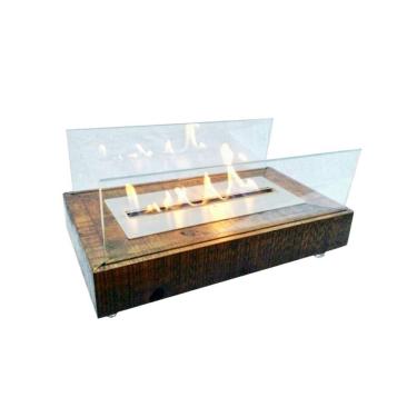 Imagem de Lareira Ecológica Rústica a Álcool 92° com queimador 40cm