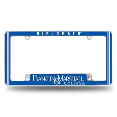 Imagem de Rico Industries Quadro de placa de carro automotivo NCAA Franklin and Marshall Diplomats 30,5 cm x 15,2 cm cromado para carro/caminhão/SUV