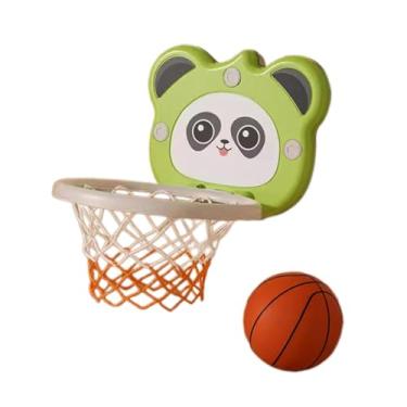 Imagem de Dynwave Cesta de basquete infantil, tabuleiro de basquete, brinquedo resistente, conveniente para atividades internas, jogos de festa, brinquedos dobráveis, Verde