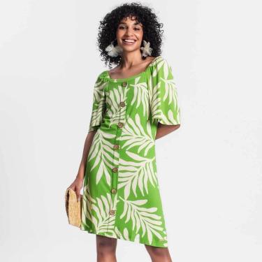 Imagem de Vestido Feminino Curto Floral Viscose Rovitex-Feminino