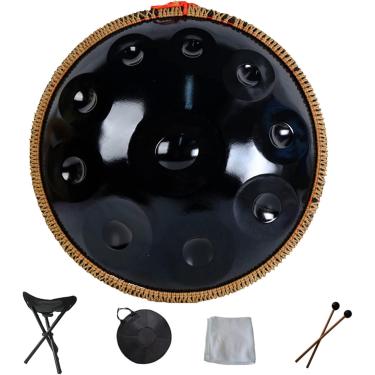 Imagem de Handpan Portátil Hand Pan Steel Tongue Drum 9 10 12 14 Notas Instrumento De Percussão Com Bolsa De Transporte Para Iniciantes Cura Pelo Som, Meditação Pessoal, Blue, 10Notes