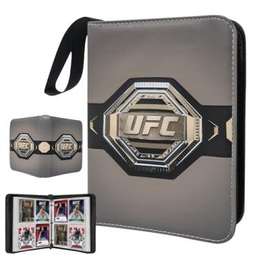 Imagem de WTVIDAS Pasta Para Cartões Ufc Com 480 Bolsos, Bolsa De Armazenamento Portátil À Prova D'Água Mangas Removíveis, Colecionadores Esportivos