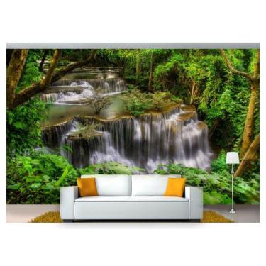 Imagem de Papel De Parede Cachoeira Natureza Mata 3D Nch171 - Você Decora