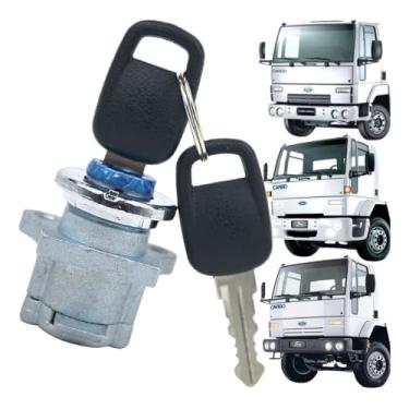 Imagem de Fecho Do Porta Luvas Tampa Com Chave 1 Trinco Caminhao Cargo