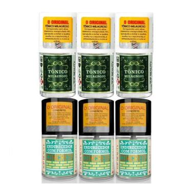 Imagem de 6 Bases Unhas Concreto Endurecedor + Base Tônico Milagroso - Top beaut